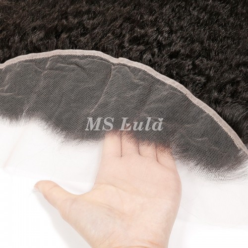 Virgin Human Hair Kinky Straight 13x4 13x6 Transparent Lace Frontal | Human Hair Wig | Lace Front